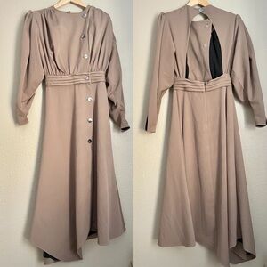 LPA Open Back Midi Trench Dress